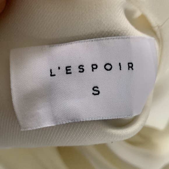 L’Espoir‎ Asymmetrical Neckline Midi Paneled Dress White Sz S - Picture 15 of 15